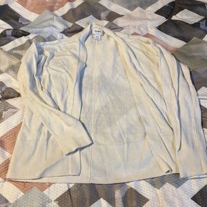 Old navy white open front cardigan. Youth.